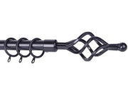 SCORRITENDA BRIXO ETRURIA BLACK SPIRAL BASTONE PER TENDE ARREDO CASA