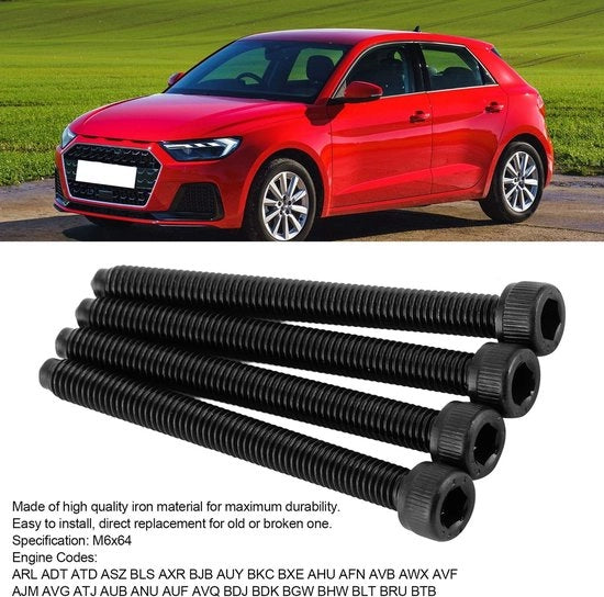 Set di Injectori Bouten 4 pezzi - M6x64 - Sostituisce il numero di serie OEM 038103385A - Materiali di alta qualità in acciaio - Corrosione/ossidazione resistente - Progettazione professionale - Injectori bouten