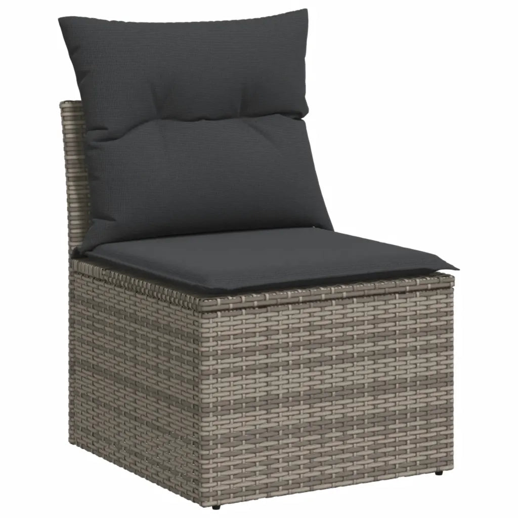 Set Divano da Giardino 10 pz con Cuscini Grigio in Polyrattancod mxl 90179