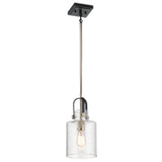 Sospensione Quintiesse Kitner nichel lucido E27 Ø18cm