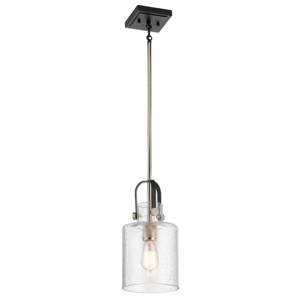 Sospensione Quintiesse Kitner nichel lucido E27 Ø18cm
