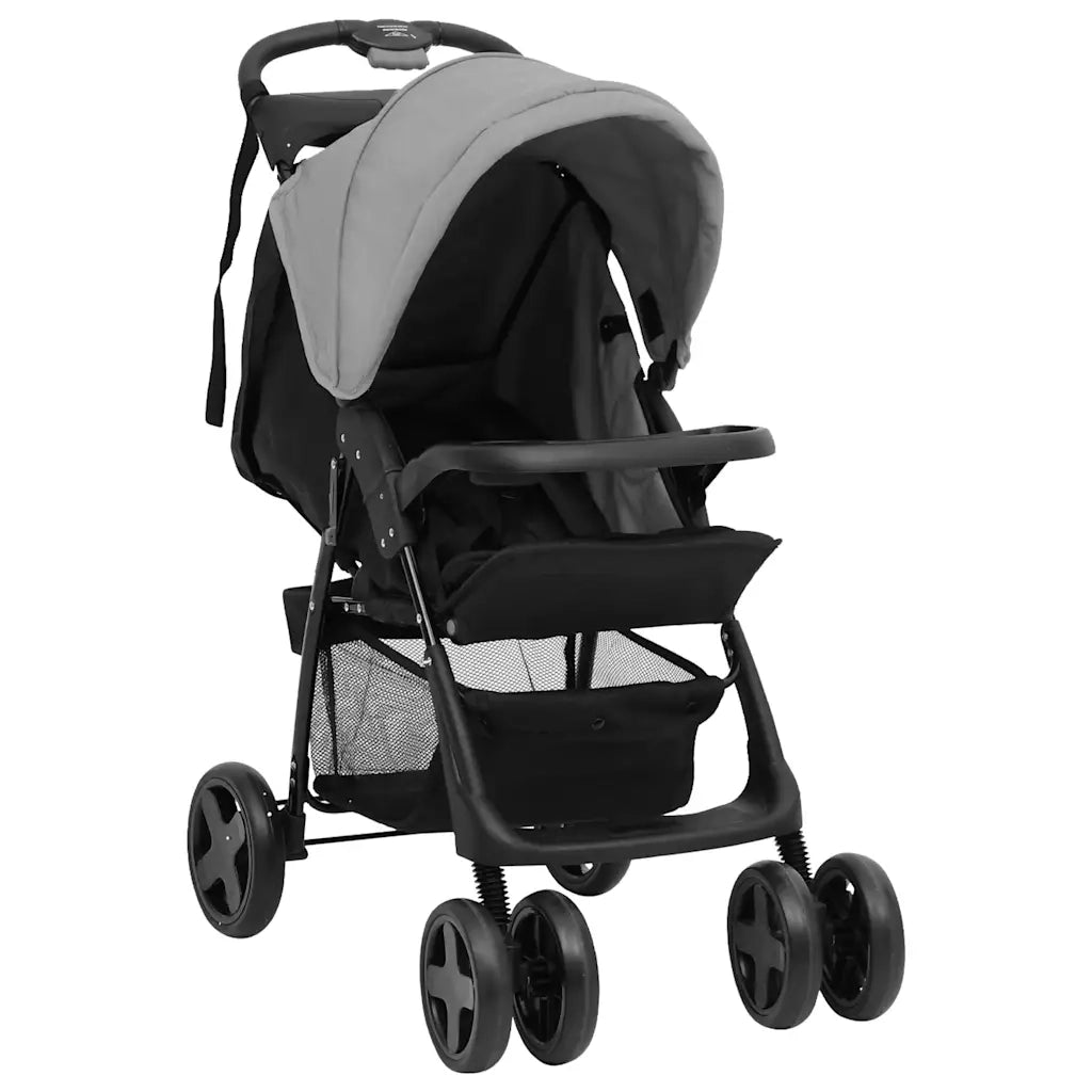 Passeggino 3 in 1 Grigio Chiaro e Nero in Acciaio CFW8851995