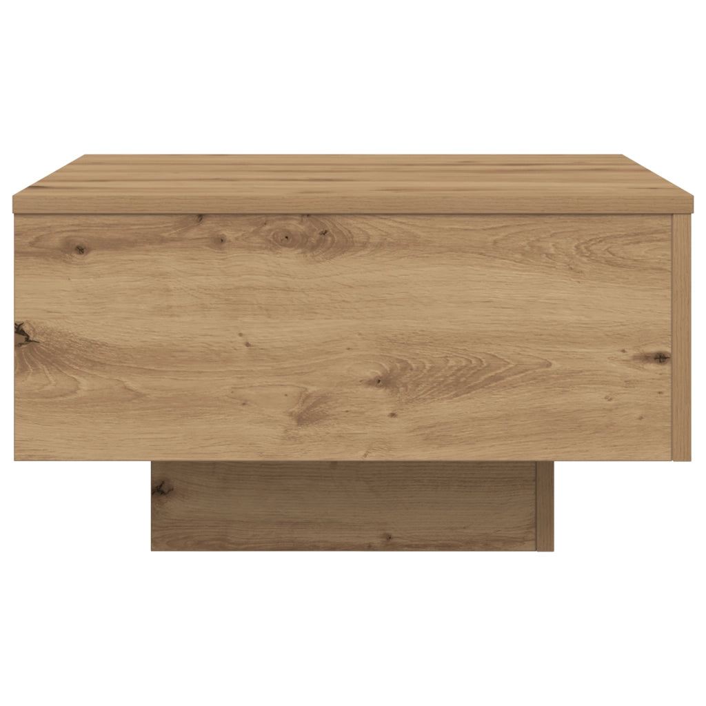 Tavolino da caffÃ¨  con luci LED Rovere Artigianale 55x55x31 cm