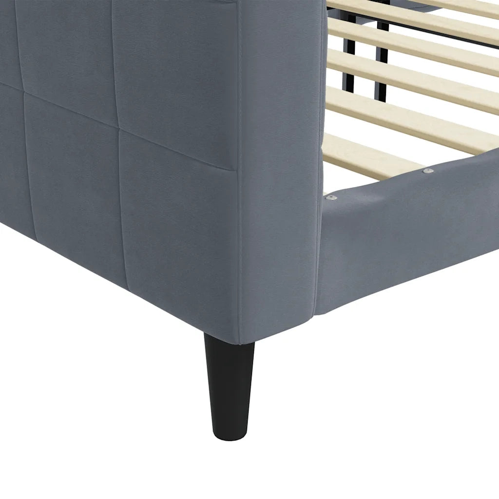 Letto da Giorno Grigio Scuro 90x200 cm in Velluto 354009