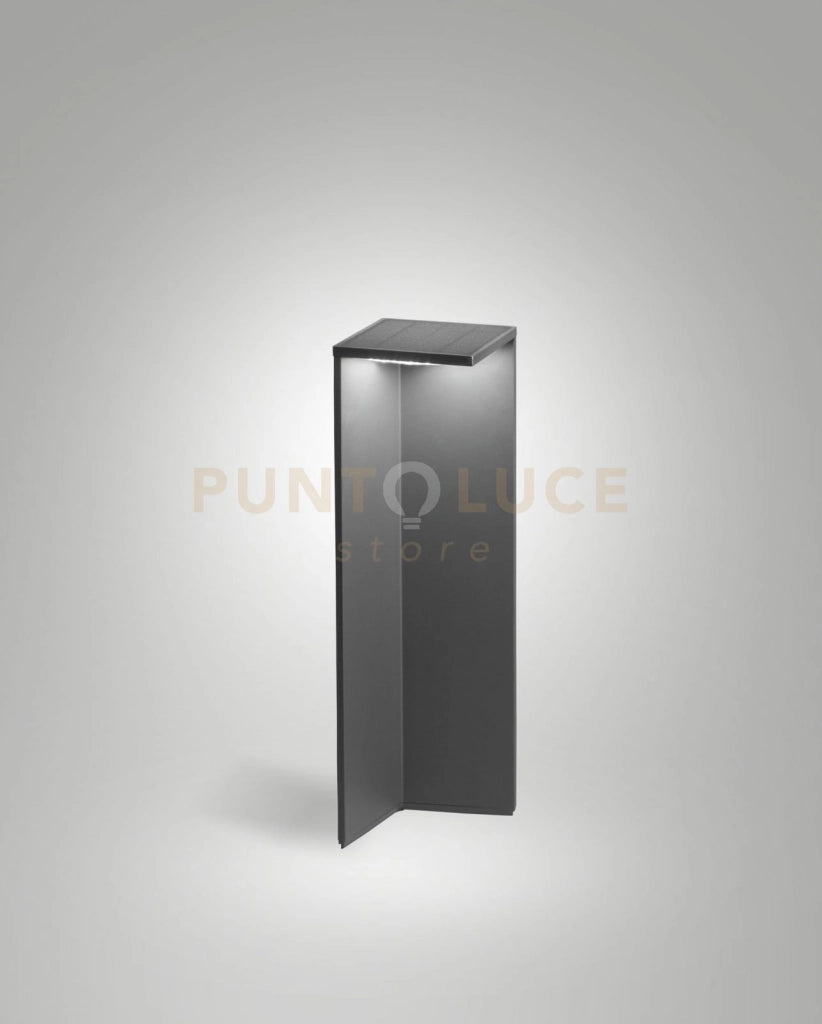 FOLD PALETTO SOLAR GRIGIO SCURO CON PANNELLO SOLARE CREPUSCOLARE CON SENSORE A LED 2,7W 3000K 388LM