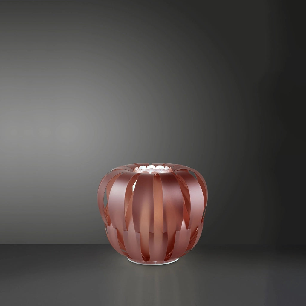 Lampada Ricaricabile Da Tavolo Queen Polilux ® Pink Metal 1 Luce Led D42Cm