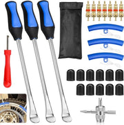 Set di levigatrici per pneumatici - 27 pezzi di levigatrici per pneumatici per auto, motocicletta, scooter elettrico e bicicletta con protezione per raggi della ruota