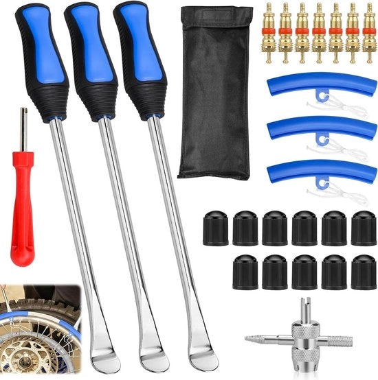 Set di levigatrici per pneumatici - 27 pezzi di levigatrici per pneumatici per auto, motocicletta, scooter elettrico e bicicletta con protezione per raggi della ruota