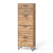 Vicco Scarpiera Quercia Wotan 60 x 168 cm con 4 scomparti
