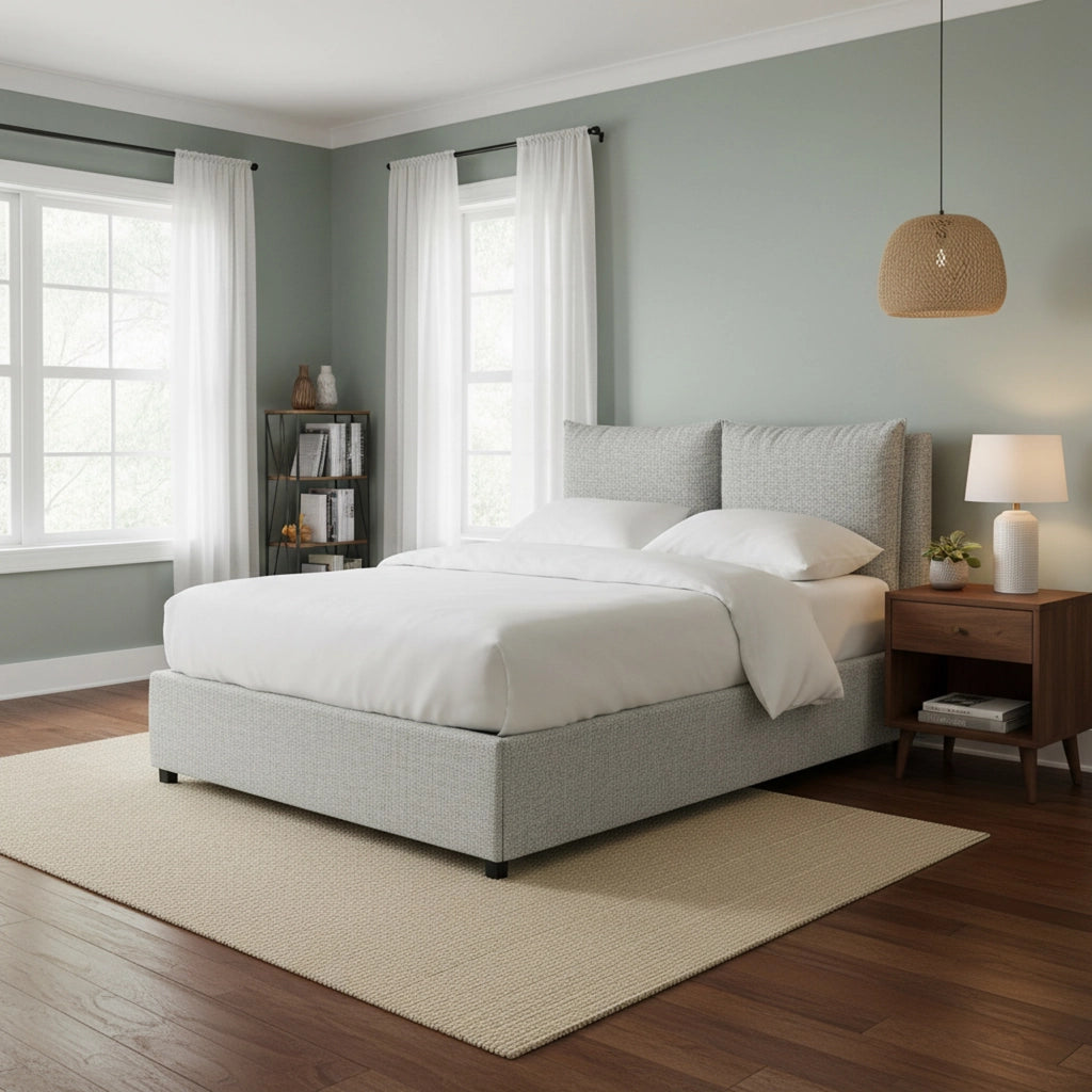 Todmorden, Letto Singolo Sfoderabile Made in Italy, Grigio Chiaro