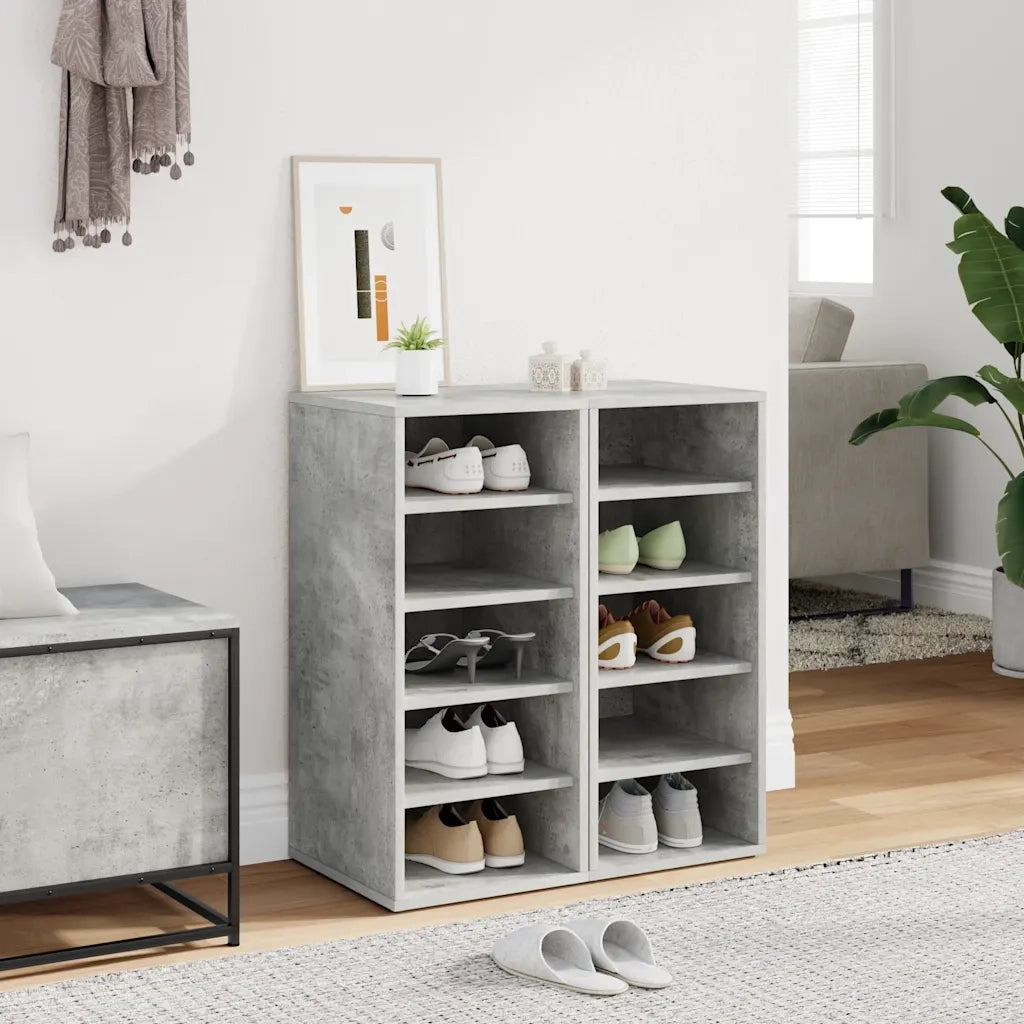 Scarpiere 2 pz Grigio Cemento 31,5x35x70 cm in Truciolatocod mxl 103602