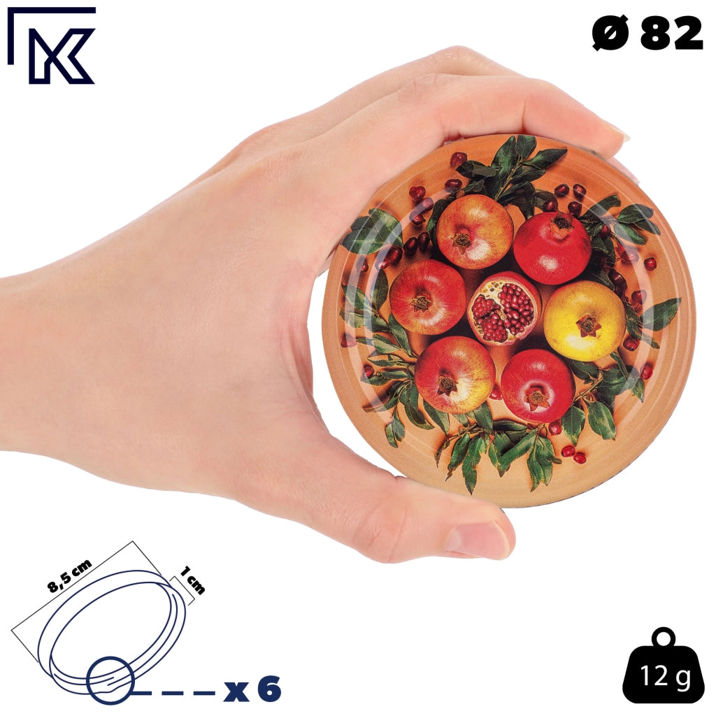 KADAX 50x Jar Caps Fi 82 Tappi per Barattoli Coperchi Conserva