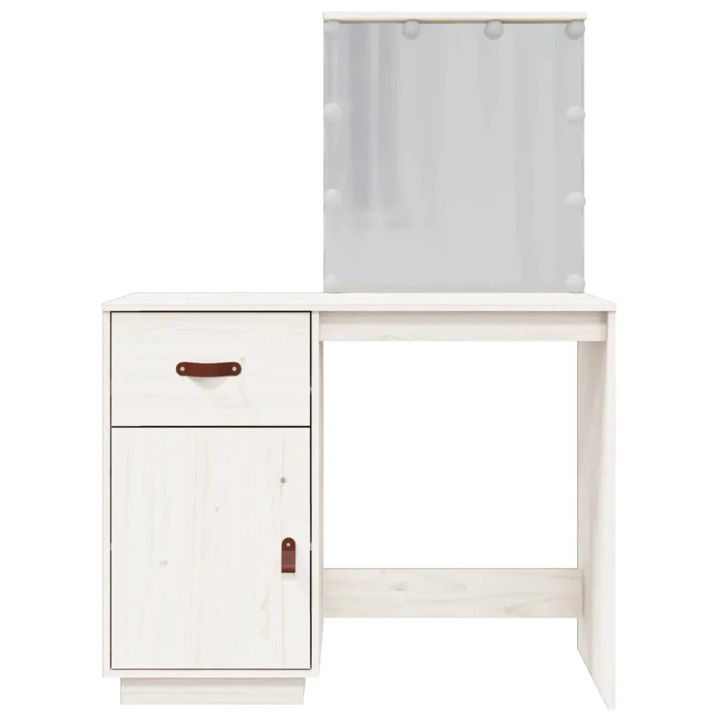 Toletta con luce LED bianca 95 x 50 x 133,5 cm legno di pino massiccio 02_0006221