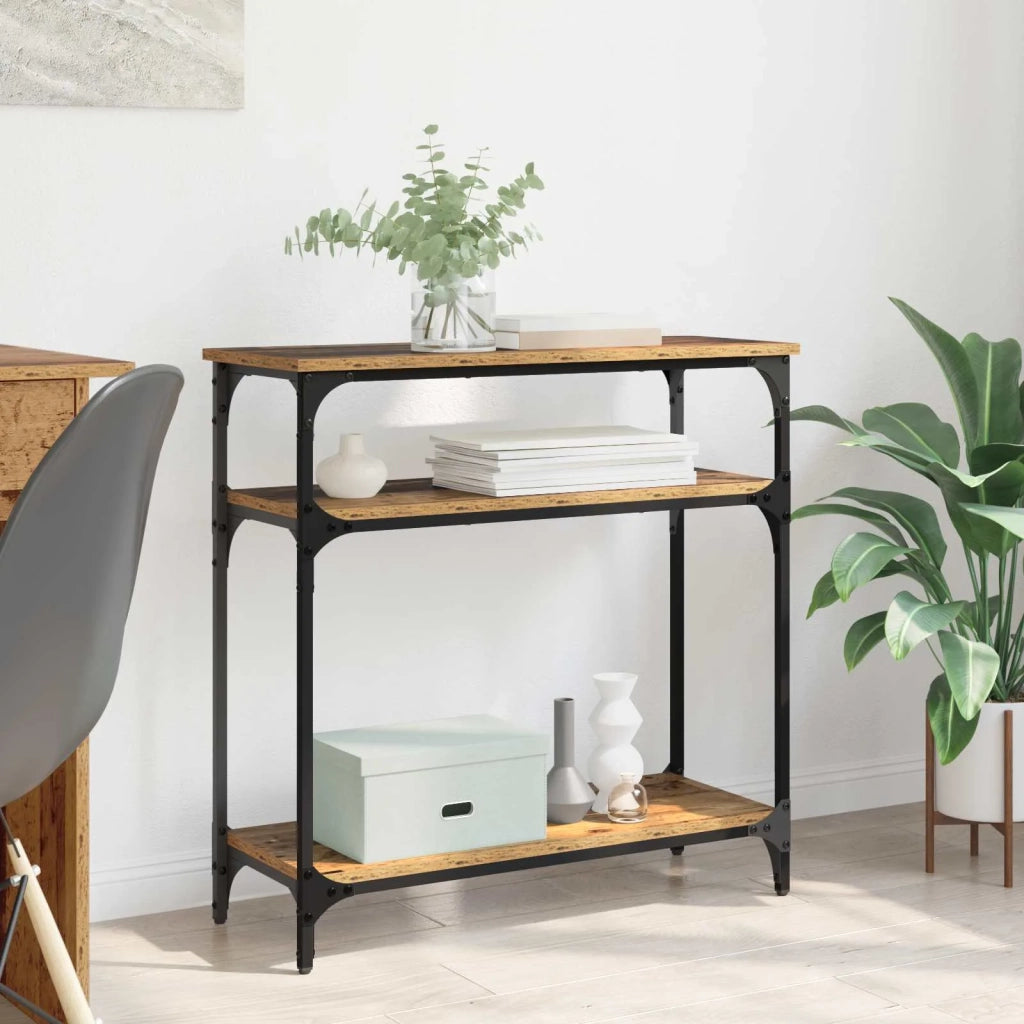 Tavolo consolle Legno vecchio 75 x 29 x 75 cm Legno multistrato