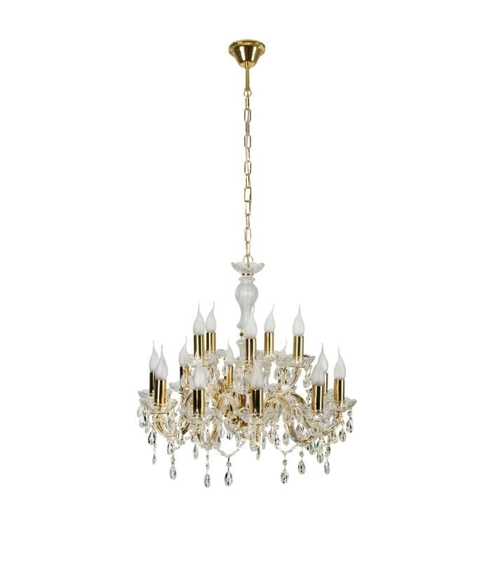 Lampadario Candellux Maria 30-95810 oro cristallo 15xE14