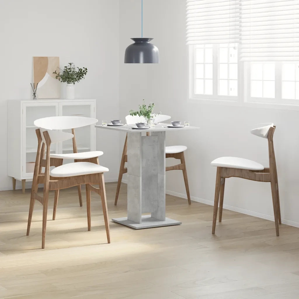 Tavolo da Bistrot Grigio Cemento 60x60x75 cm Legno Multistrato 802106
