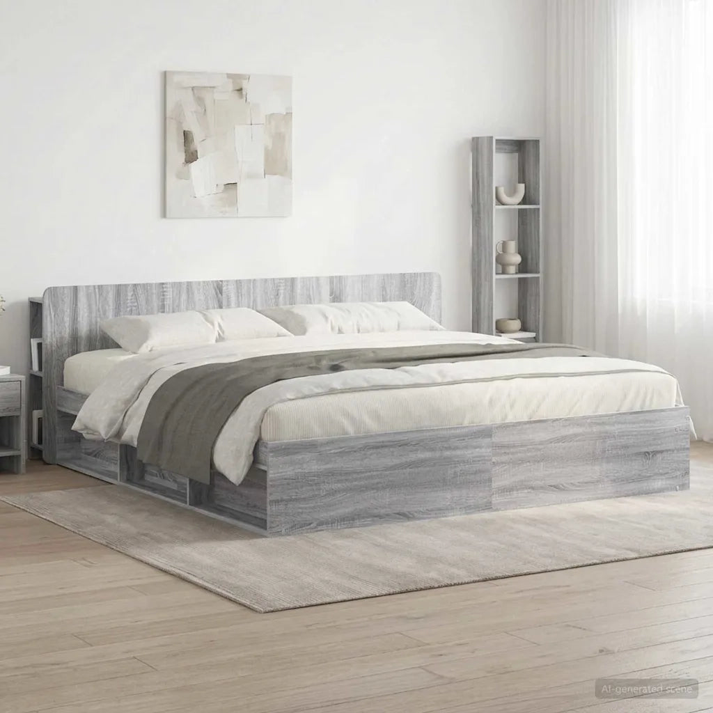 Testata del letto Grigio Sonoma Legno ingegnerizzato 8001243
