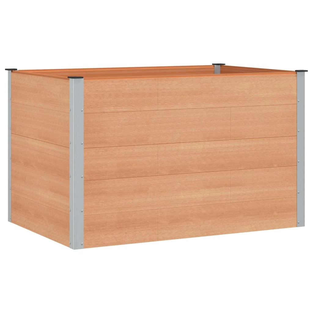 Letto rialzato da giardino Marrone 150 x 100 x 91 cm alluminio 42039003