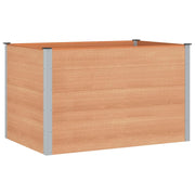 Letto rialzato da giardino Marrone 150 x 100 x 91 cm alluminio 42039003