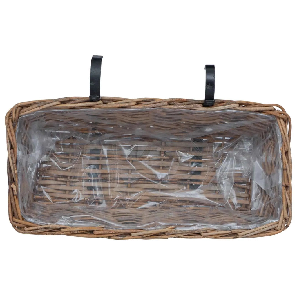 Cestino Appendibile per Piante 2 pcs Marrone 48 x 22 x 15 cm 42020968