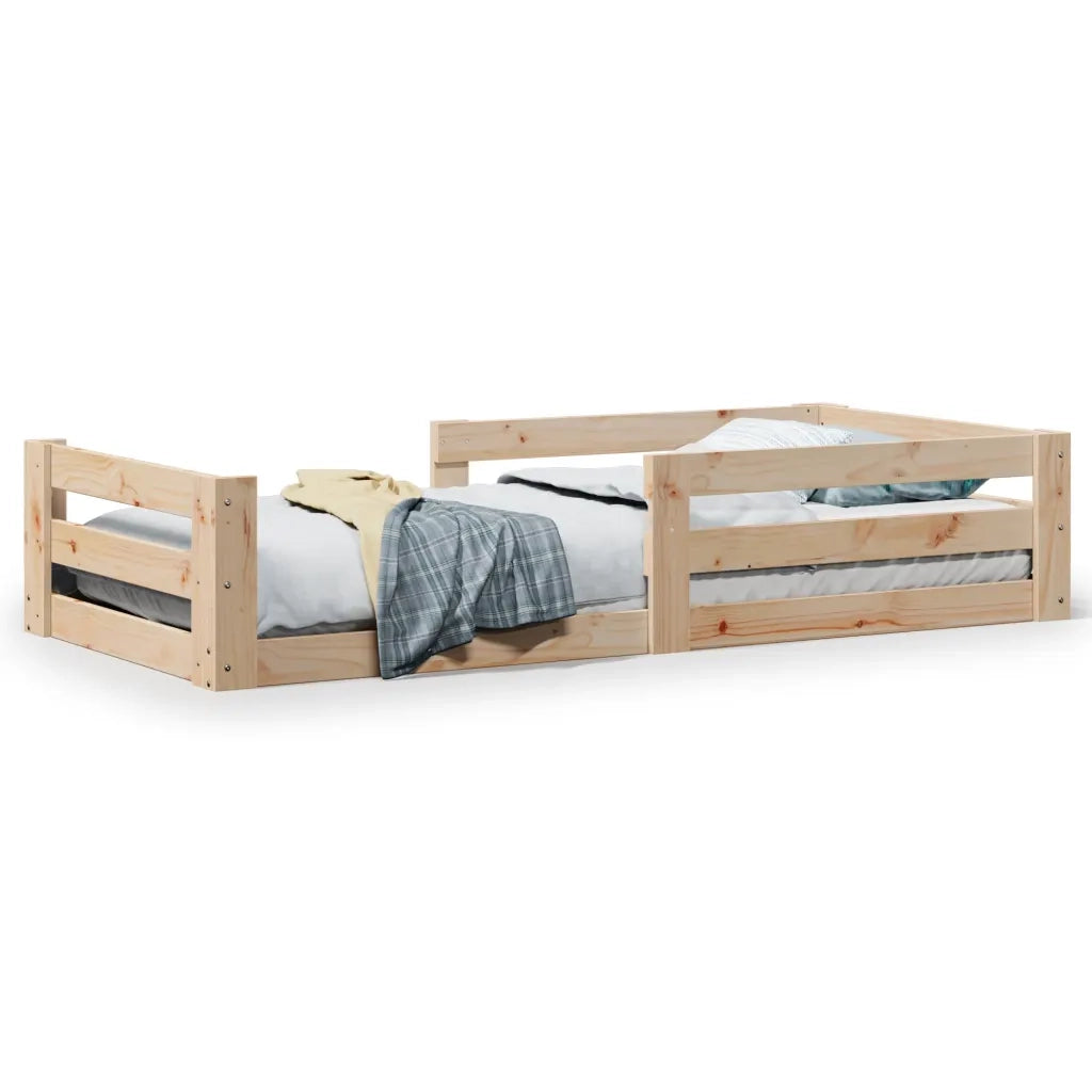 Giroletto senza Materasso-Struttura Letto 80x200 cm in Legno Massello Pino 915297