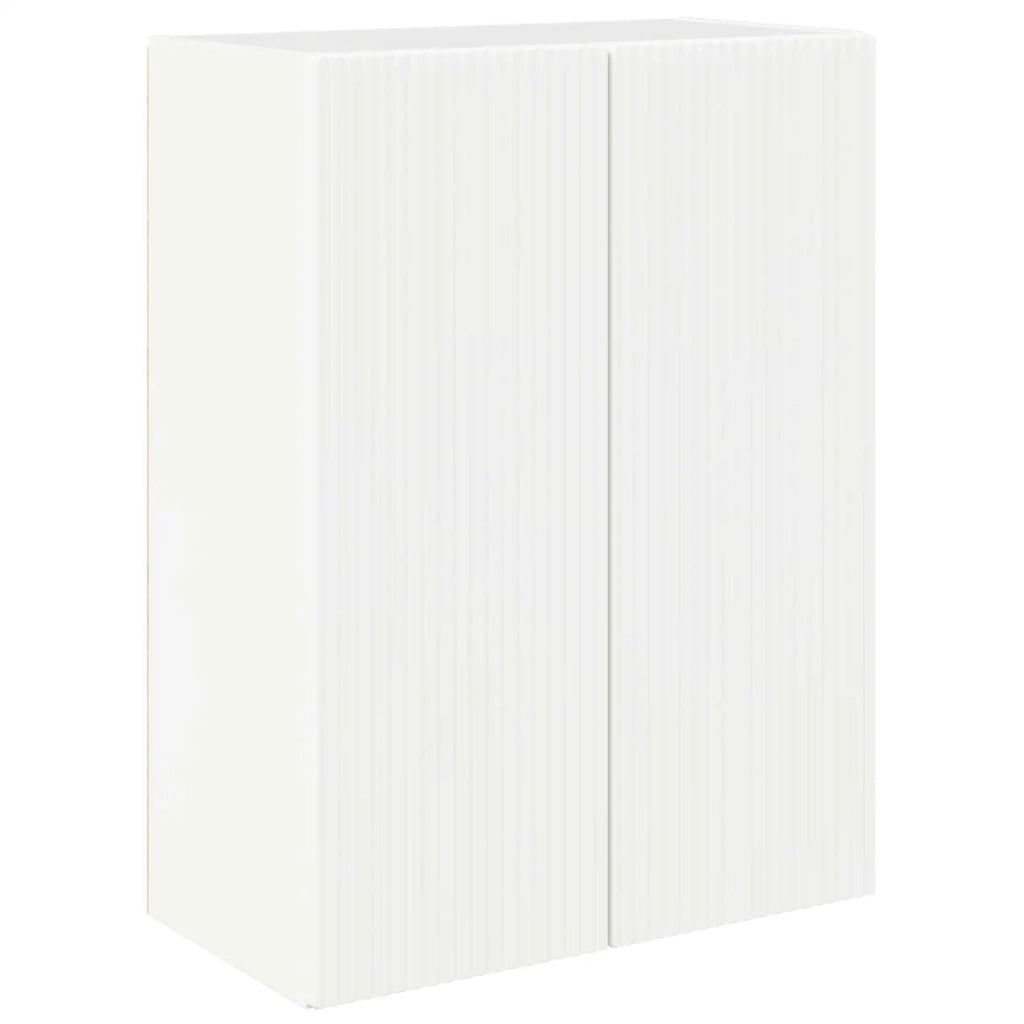 Set di Mobiletto da TV a Parete 6 pcs Bianco Lucido