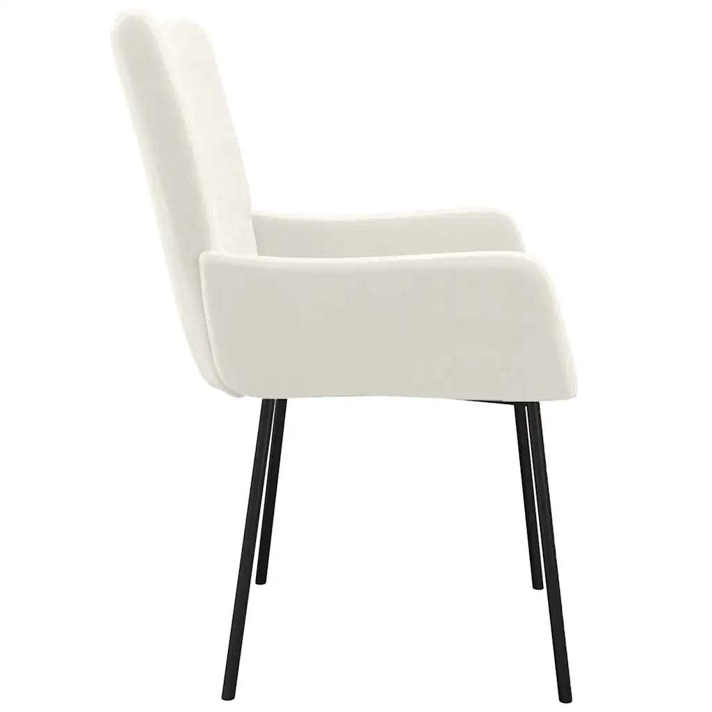 Sedie da Pranzo 2 pz Crema in Velluto cod mxl 31539