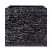 Vaso per piante fioriera in fibra nera solida quadrata 50 x 48 cm resistente ai raggi UV