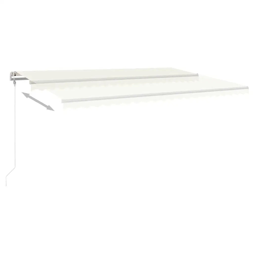 Tenda Automatica Sensore Vento e LED 500x300 cm Crema 3068952