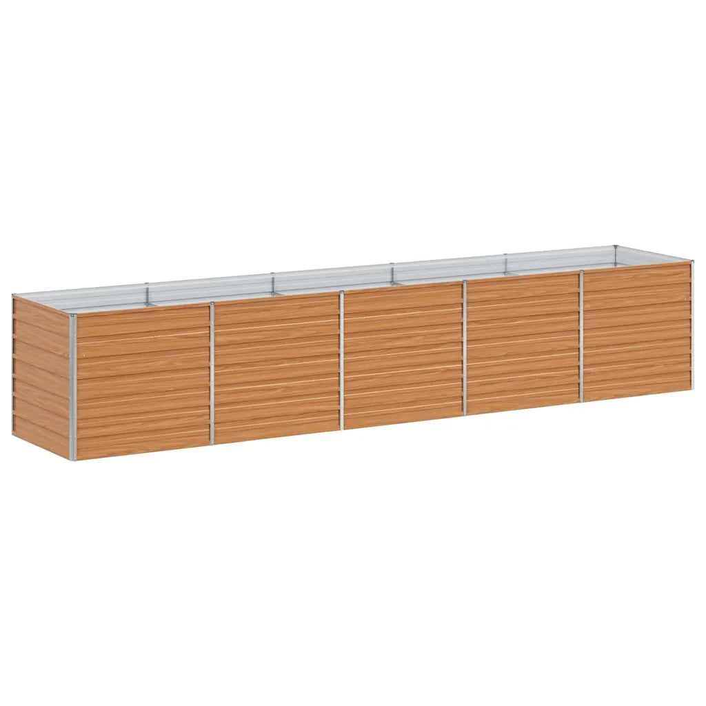Fioriere | Cassetta per fiori | Letto rialzato da giardino Marrone Chiaro 400 x 80 x 77 cm