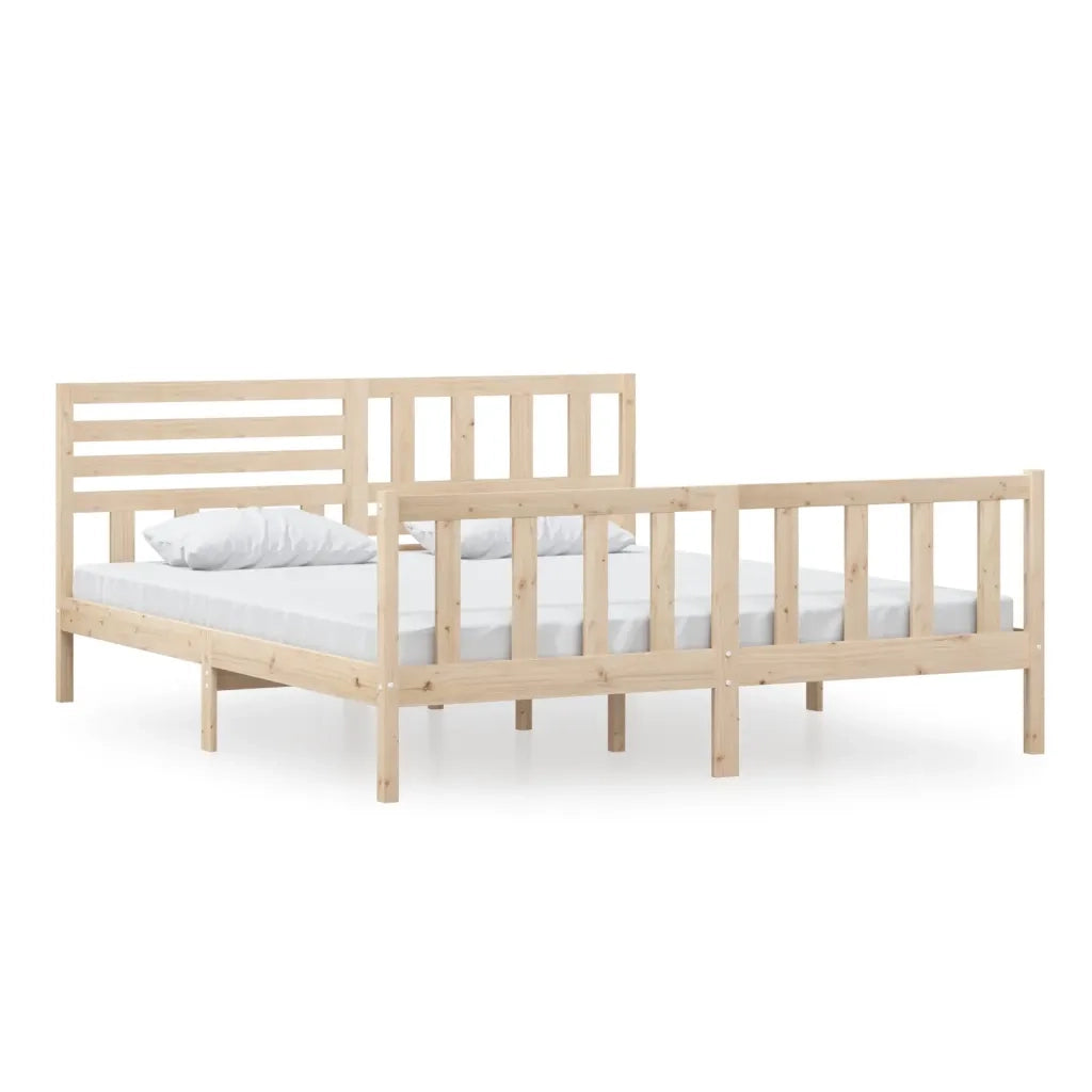 Letto matrimoniale | Letto per adulti | Giroletto 180x200 cm Super King in Legno Massello