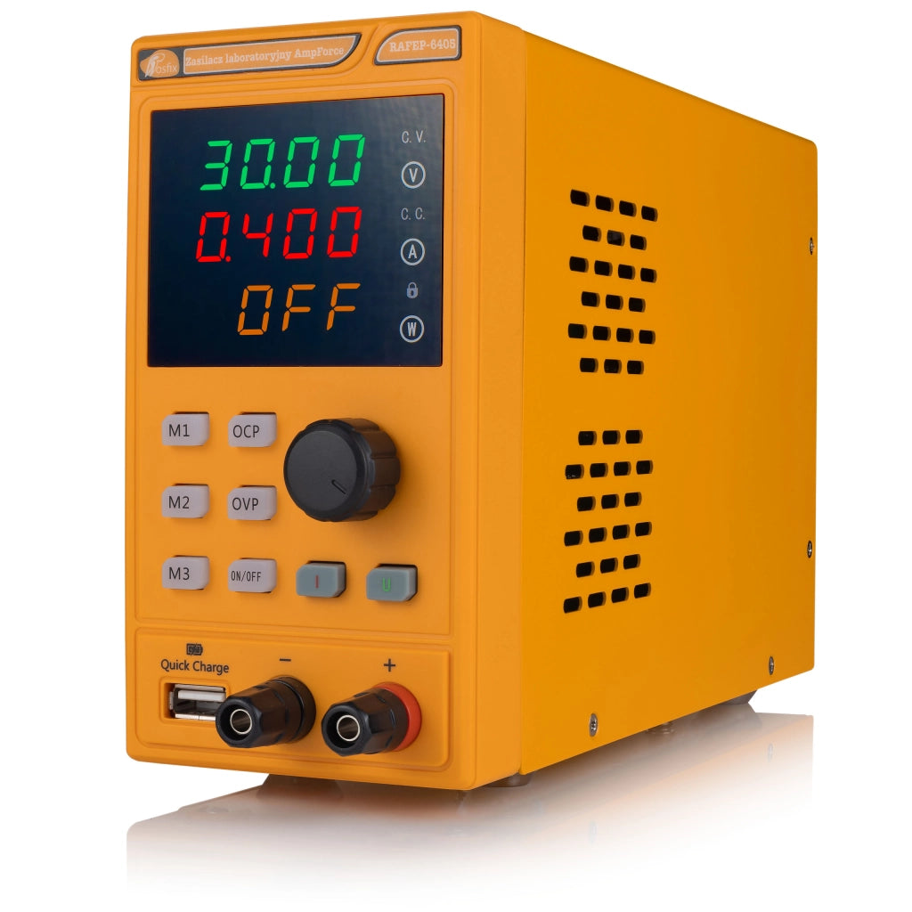 Zasilatore da Laboratorio AmpForce RAFEP-6405 – 64V 5A, Precisione Elevata | Display Chiaro, Protezione ROSFIX
