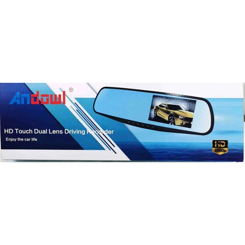 Trade Shop - Fotocamera Per Auto Specchio Touch Full Hd 5" Guida Con Doppio Obiettivo Qy-4500 -