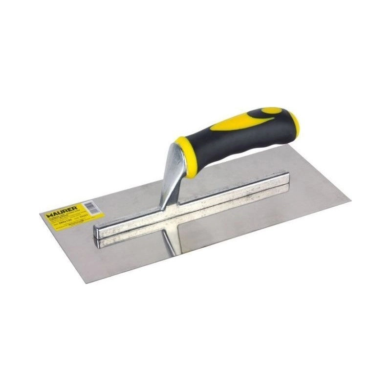 FRATTONE LISCIO INOX C/MANICO GOMMA 28x12 cm - MADE IN ITALY