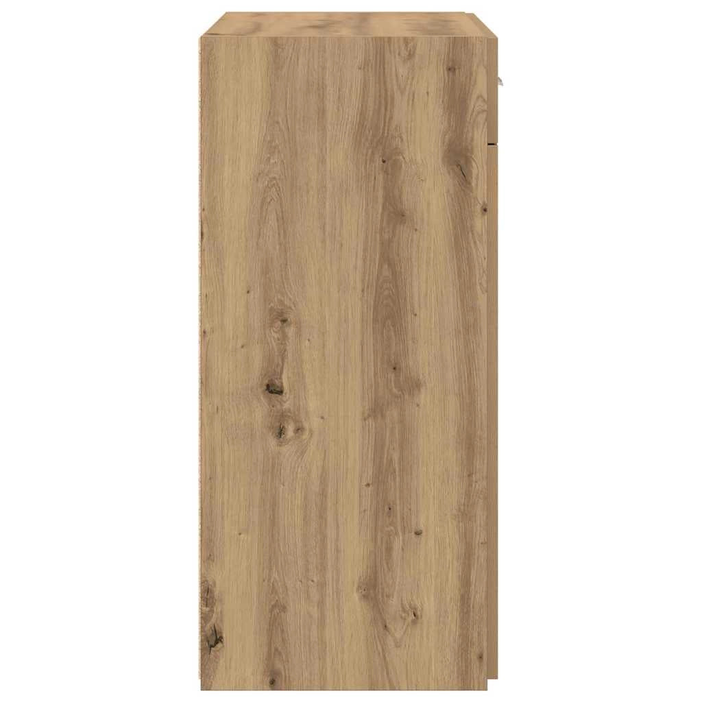 Mobile contenitore rettangolare moderno con cassetto e 2 ante 80 x 42 x 93 cm finitura rovere ingegnerizzato 02_0055993