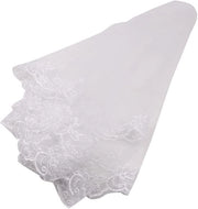 Slitta da sposa semplice - Tulle corta - Bordo di seta - Con coda di cavallo - 5 Metri - Tulle a maglia singola in poliestere - Slitta da nozze