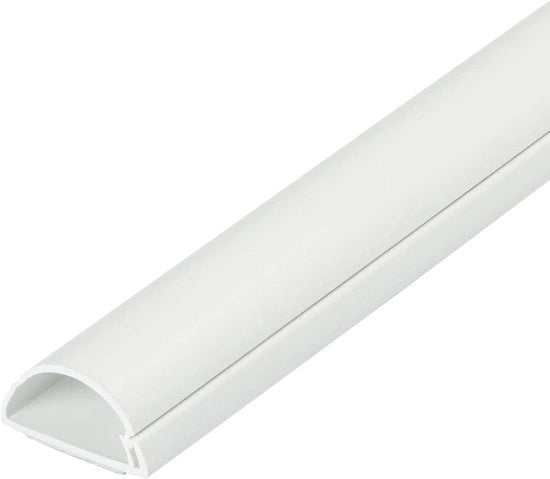 Cavo in gomma autoadesivo per la gestione dei cavi - 1 pezzo - bianco - 30 mm x 15 mm