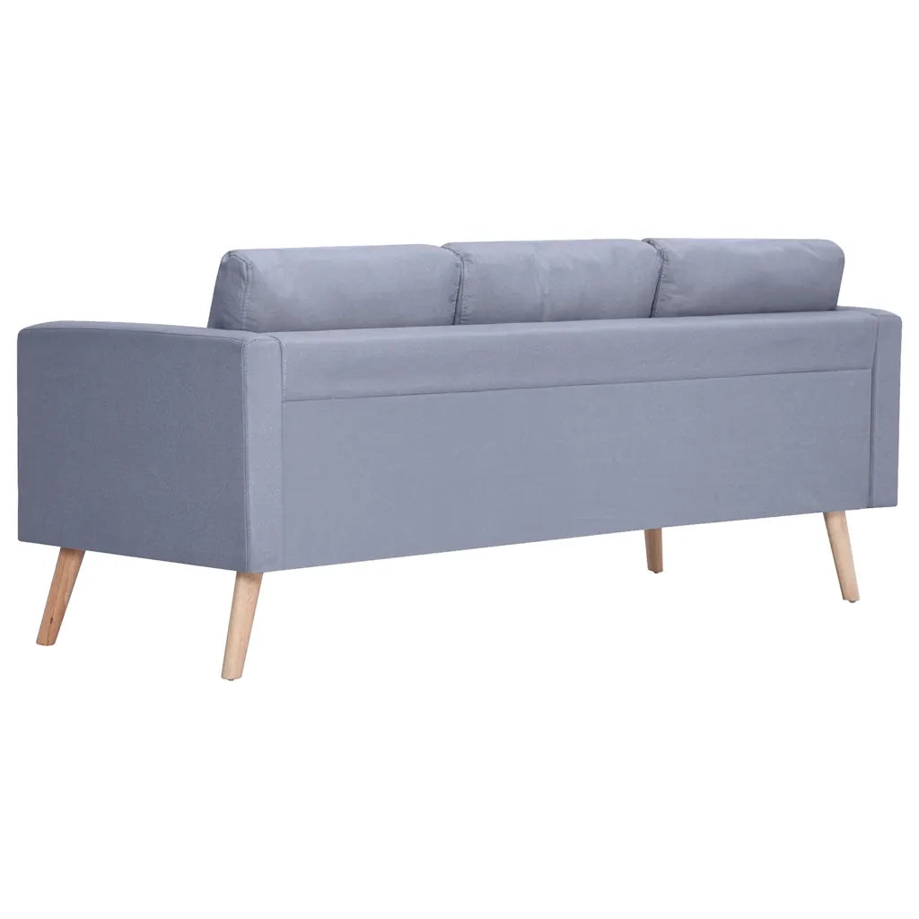 Set Divani a 2 e a 3 Posti in Tessuto Grigio Chiaro  cod mxl 9882