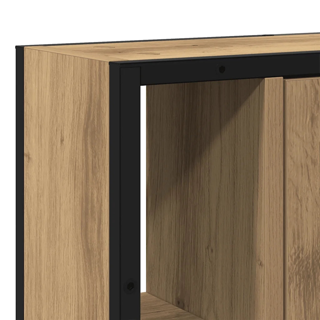vidaXL Mobile Bagno Specchio Rovere Artigianale 60x16x60 cm Truciolato