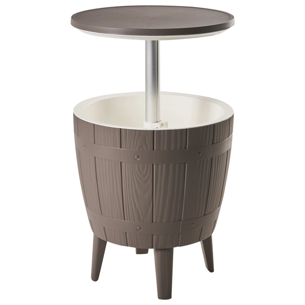 Garden Cool Bar Taupe Polipropilene Refrigeratore da incasso Meccanismo di regolazione dell'altezza Piano da tavolo ⌀ 48 cm Taupe