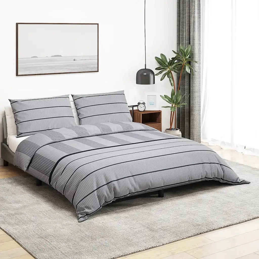 Set Copripiumino Grigio 135x200 cm in Cotone CFW6680187