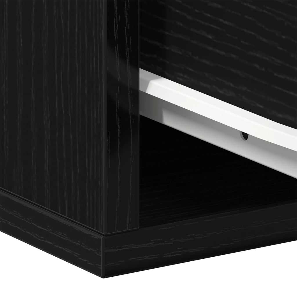 Cabinet da comodino a muro  Nero Rovere 35x35x20 cm