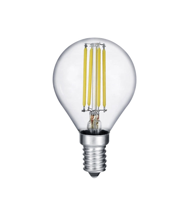 Lampadina LED globo trasparente E14 2W 2700K Trio