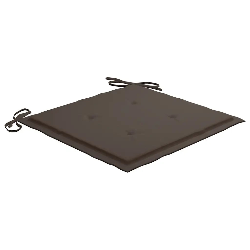Sedie da Giardino 4 pz con Cuscini Talpa in Massello di Teak 3073012