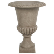 Fioriera alta in miscela di pietra, vaso da giardino per interni ed esterni, 47x60 cm, color tortora giardino terrazzo