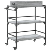 Carrello Cucina Grigio Sonoma 81,5x41x92,5 cm Legno Multistrato CFW7517742