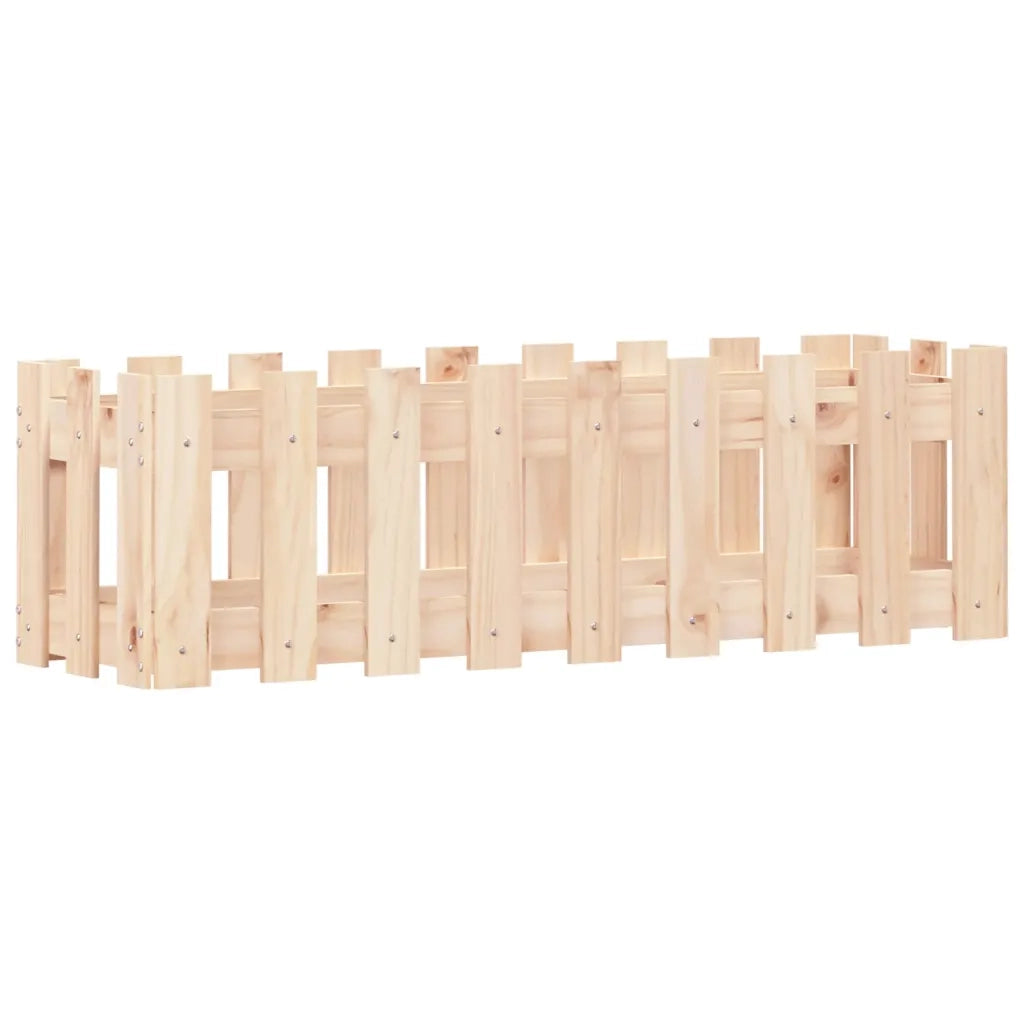 Fioriera | Cassetta per fiori | Vaso Rialzata Giardino a Recinzione 100x30x30 cm Legno Pino