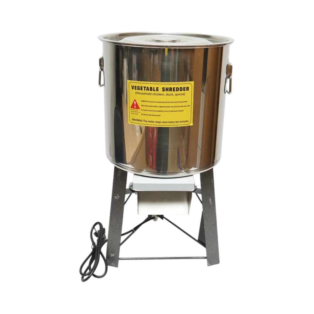 Tritatutto elettrico per scarti vegetali e mangimi 2,2 kW, 220 V, ciotola in acciaio inox da 10 l, 4 coltelli inclusi
