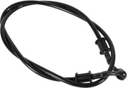 Serpentino in acciaio intrecciato da 50 cm a 120 cm per motocicletta colore vivace [1200 mm nero].