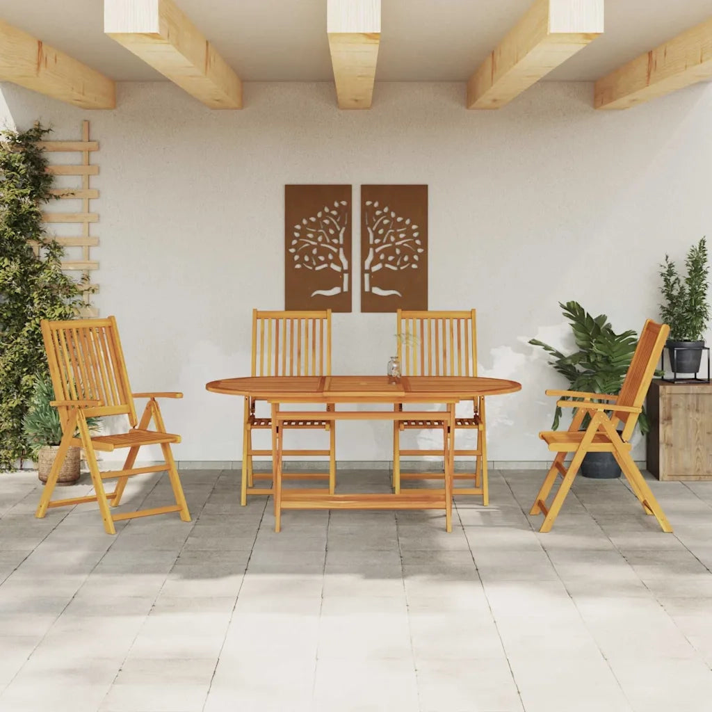 Set da Pranzo per Giardino 5 pcs Marrone 3375726